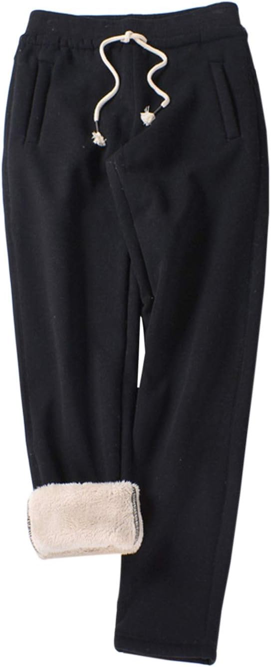 Gihuo Women's Sherpa Lined Sweatpants, Special Winter Warm Fleece Lined Sweatpan...