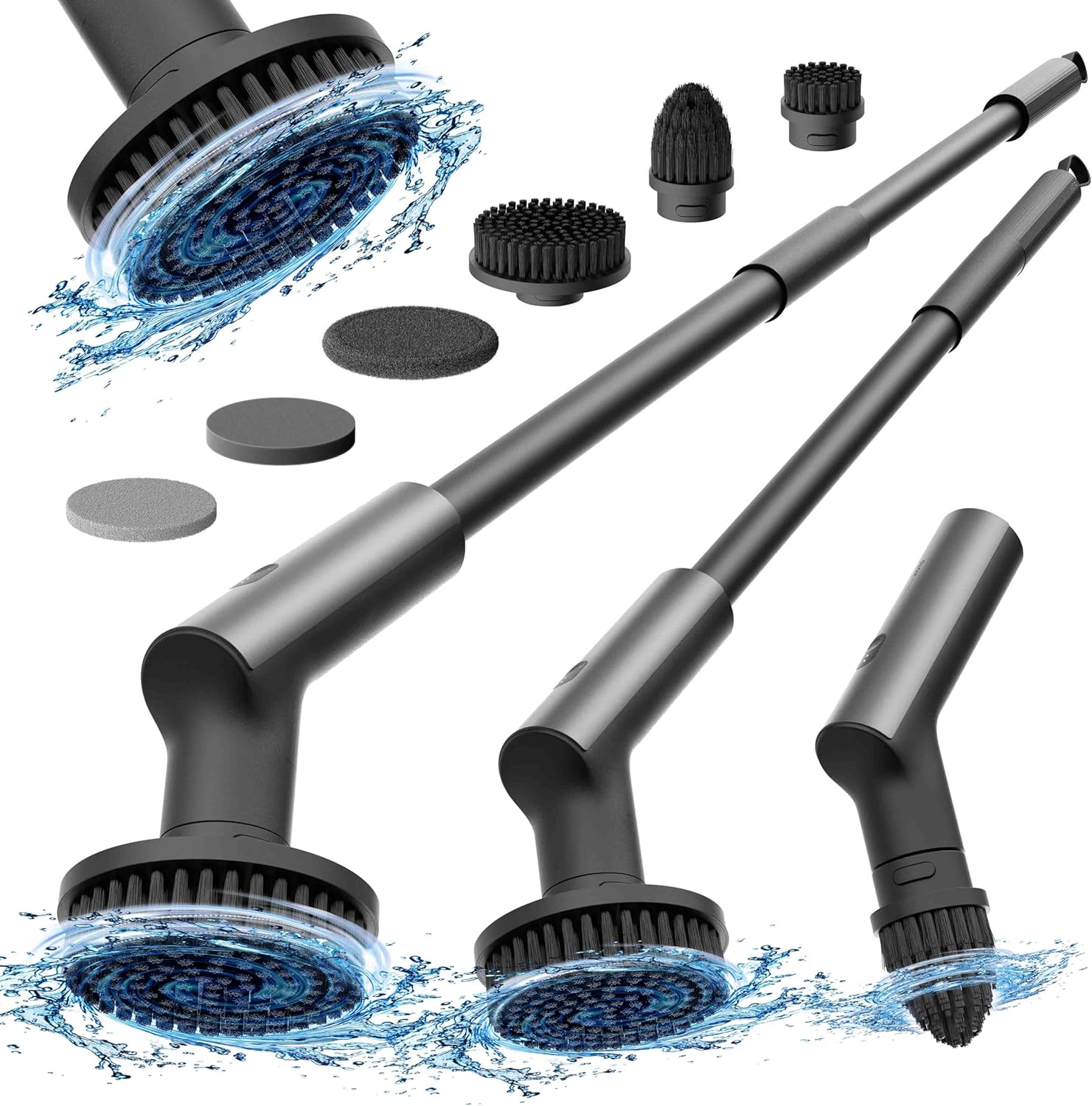 HOTO Electric Spin Scrubber, Rechargeable Shower Scrubber with 6 Brush Heads & E...