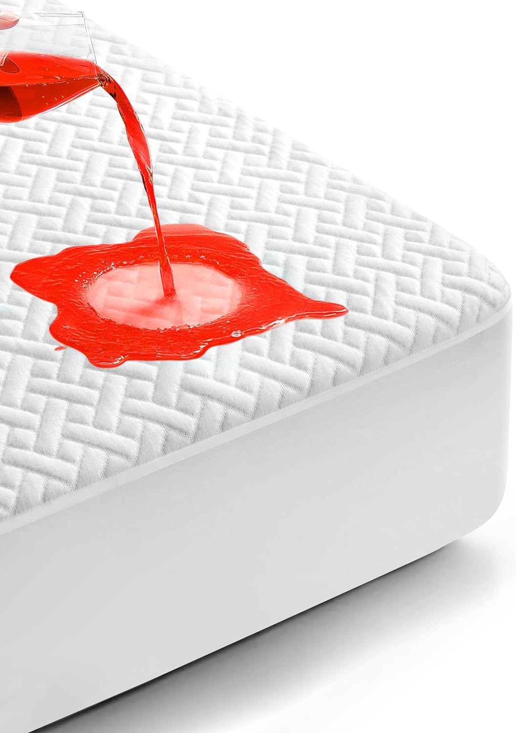 Queen Waterproof Mattress Protector, Premium Viscose from Bamboo Mattress Pad Ul...