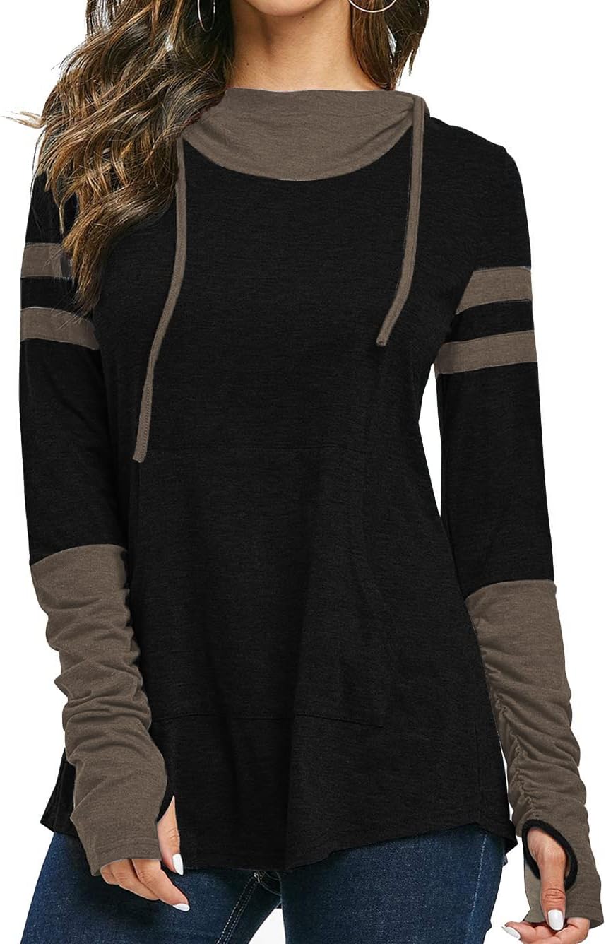 iChunhua Womens Hoodie, Special Long Sleeve T Shirt with Thumb Holes, Innovative...
