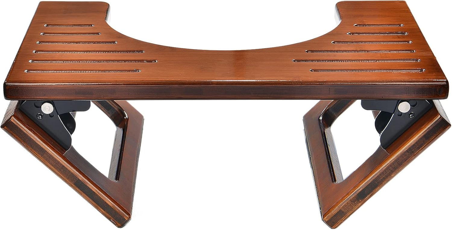 AmazerBath 7 Inches Bamboo Toilet Stool Squat for Adults, Collapsible Poop Stool...