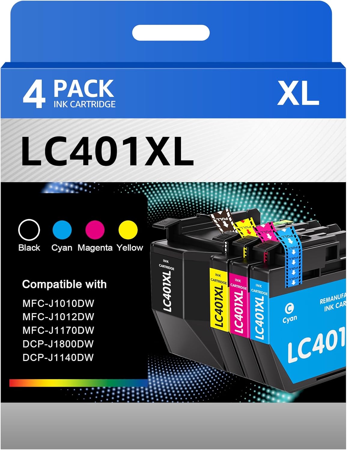 LC401XL LC401 Ink Cartridges Compatible for Brother Ink Cartridges LC401 XL to u...