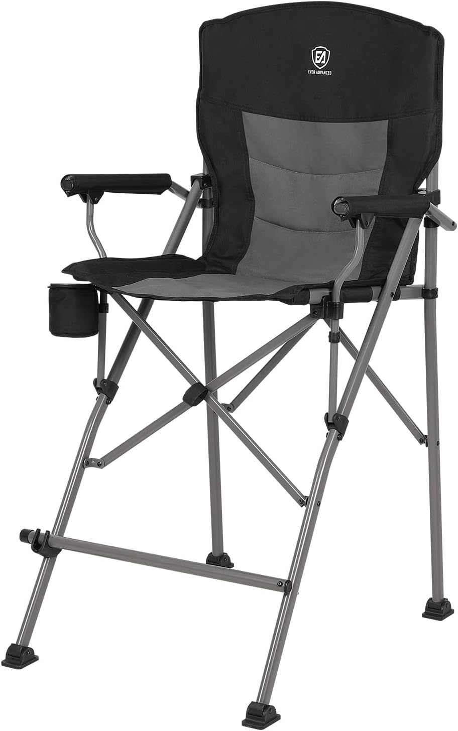 Ever Advanced Tall Directors Chair, Special Bar Height Folding Chair with Cup Ho...