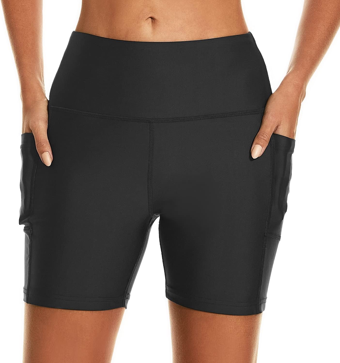 HODOSPORTS Women's 5''/7''/9'' Swim Shorts UPF 50+ High Waisted Board Shorts wit...