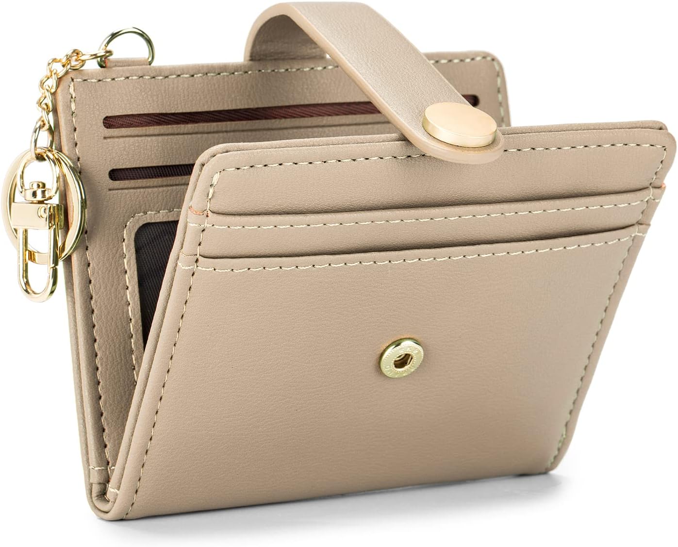 POIUGOYA Slim Wallet for Women,RFID Blocking Bifold Credit Card Holder with Zipp...
