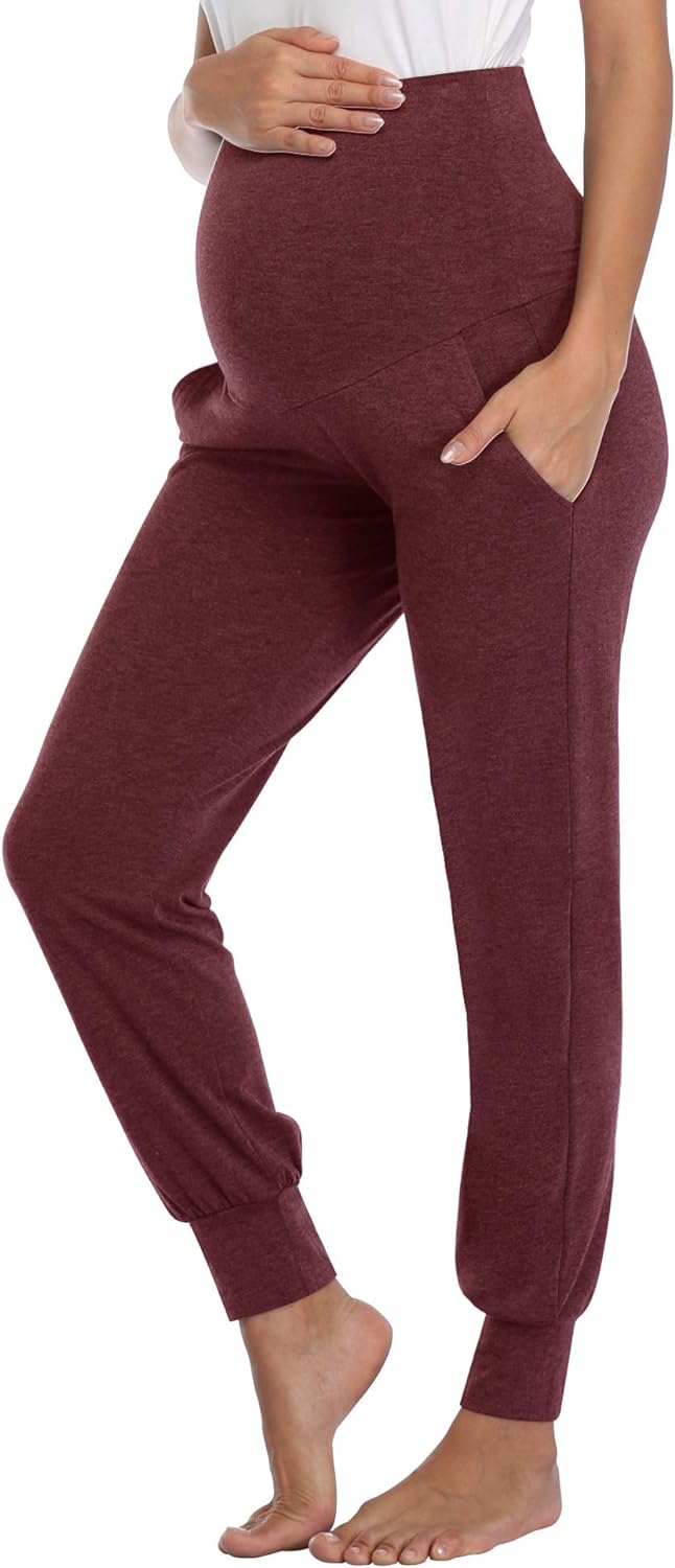 AMPOSH Women's Maternity Pants, Special Stretchy Lounge Workout Pants, Innovativ...