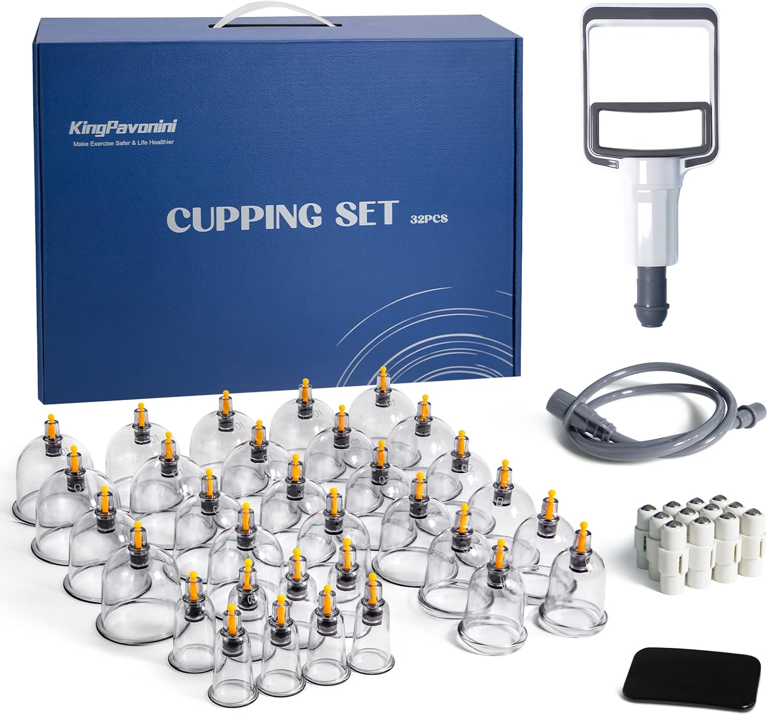 KingPavonini 32 Cups Cupping Therapy Set, Professional Chinese Cupping Set with...