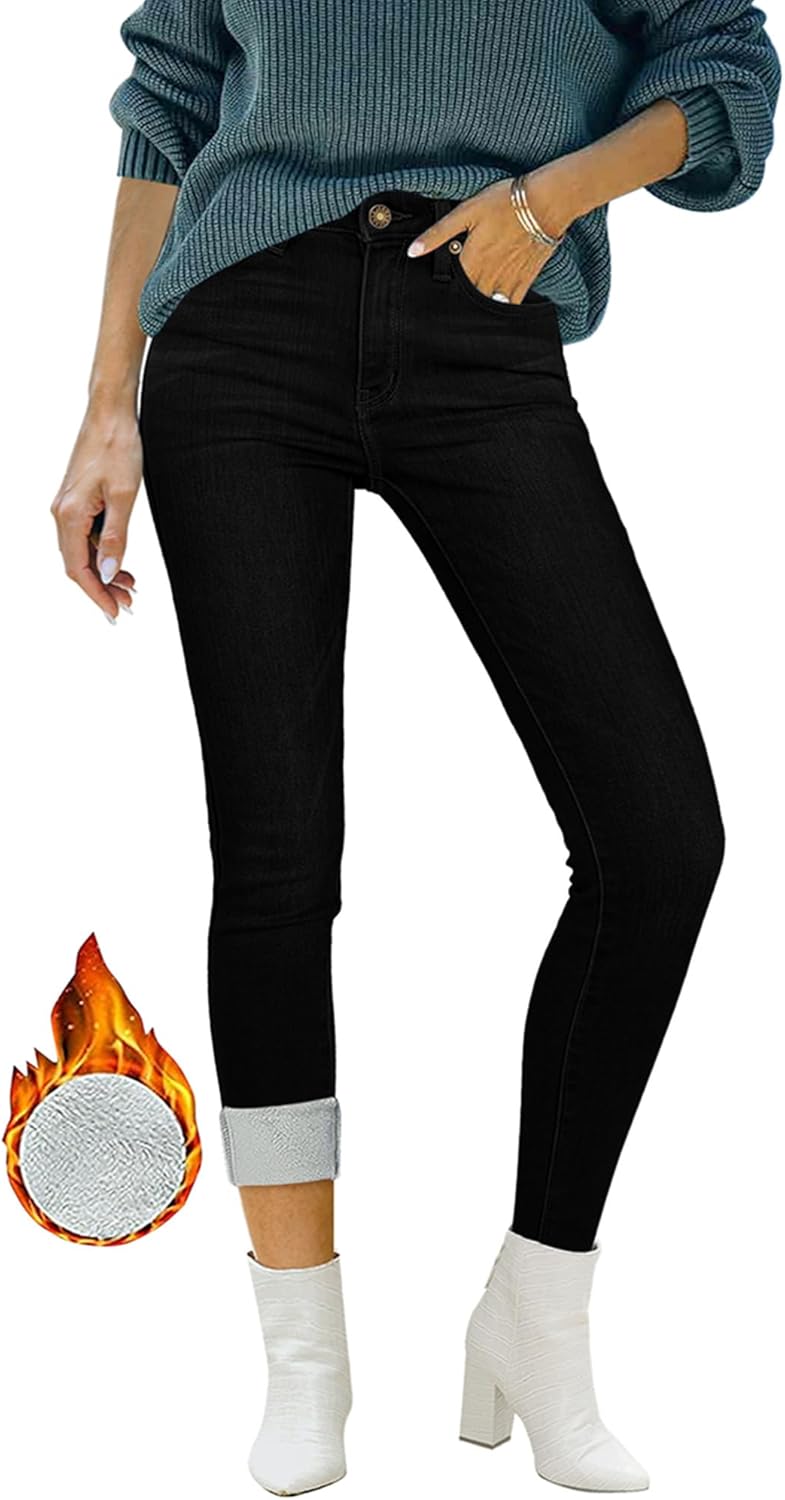 Luvamia Women's Fleece Lined Jeans, Innovative Winter Thermal Denim Jeggings, Sp...