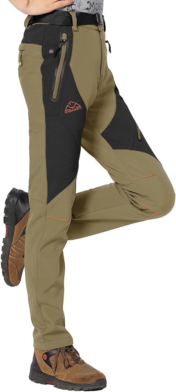 Rdruko Womens Waterproof Fleece Lined Trousers Winter Outdoor Ski Hiking Trouser...