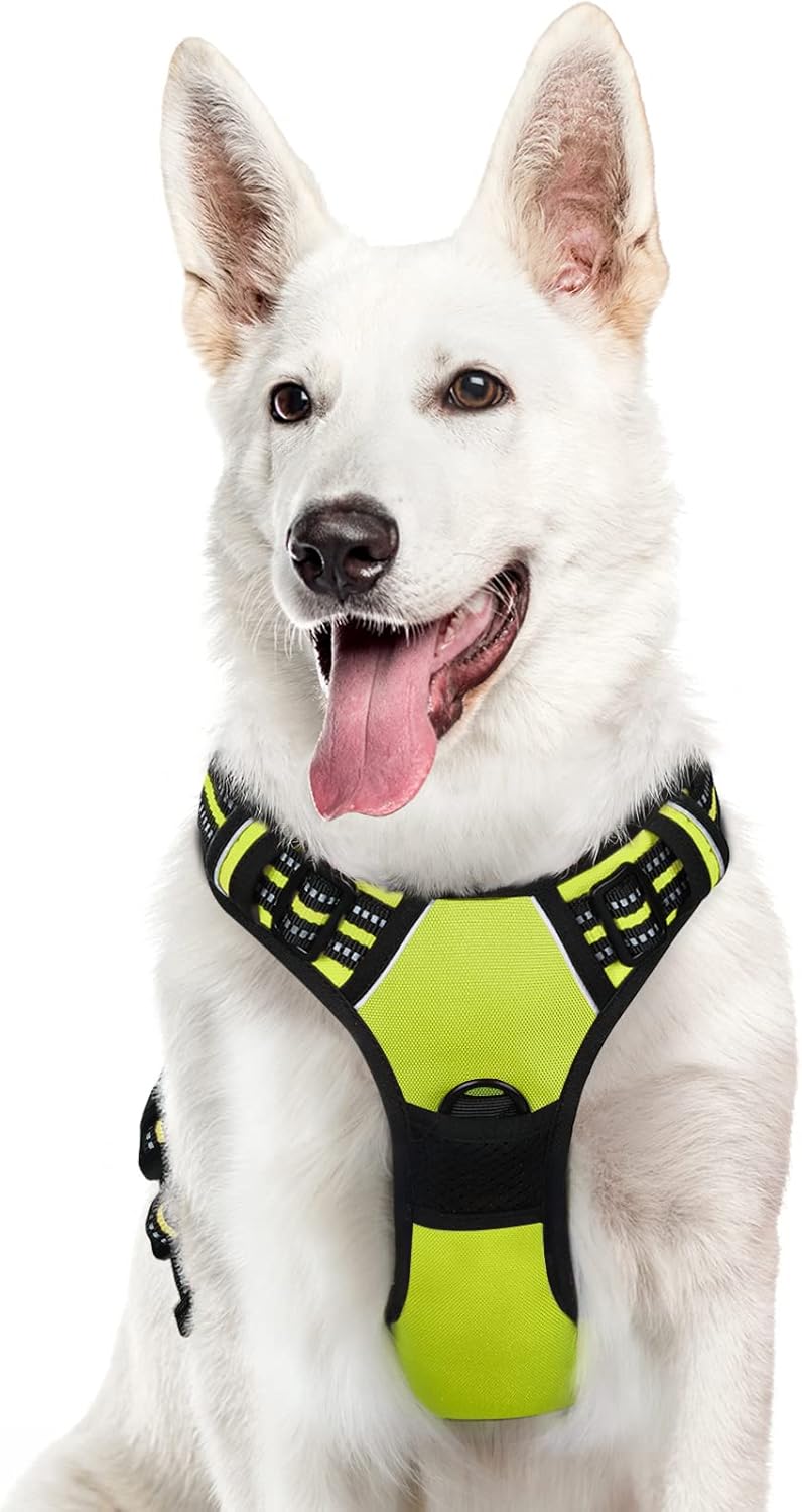 Eagloo Dog Harness Large Breed, No Pull Service Vest with Reflective Strips and...