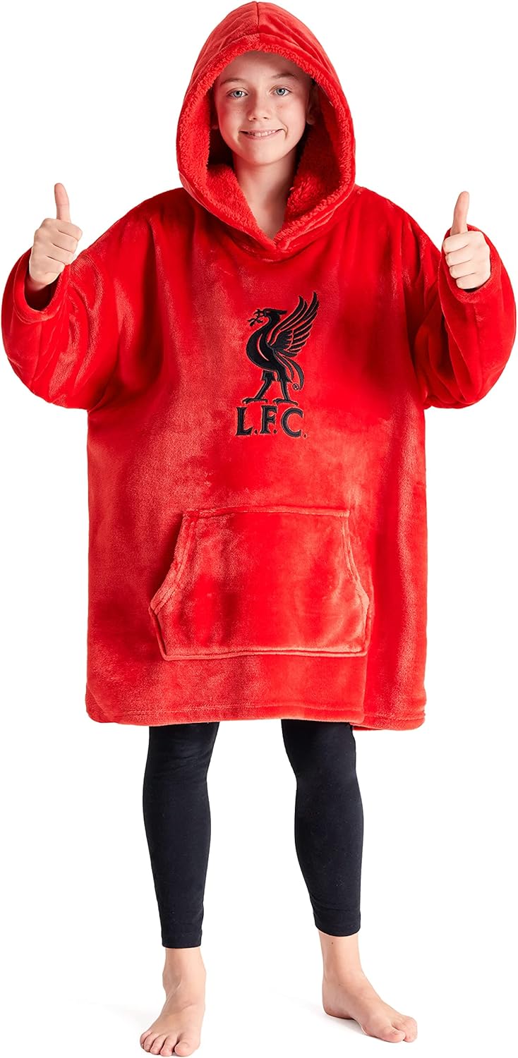 Liverpool FC Fleece Hoodie Blanket, Special Oversized Hoodie for Boys, Teenagers...