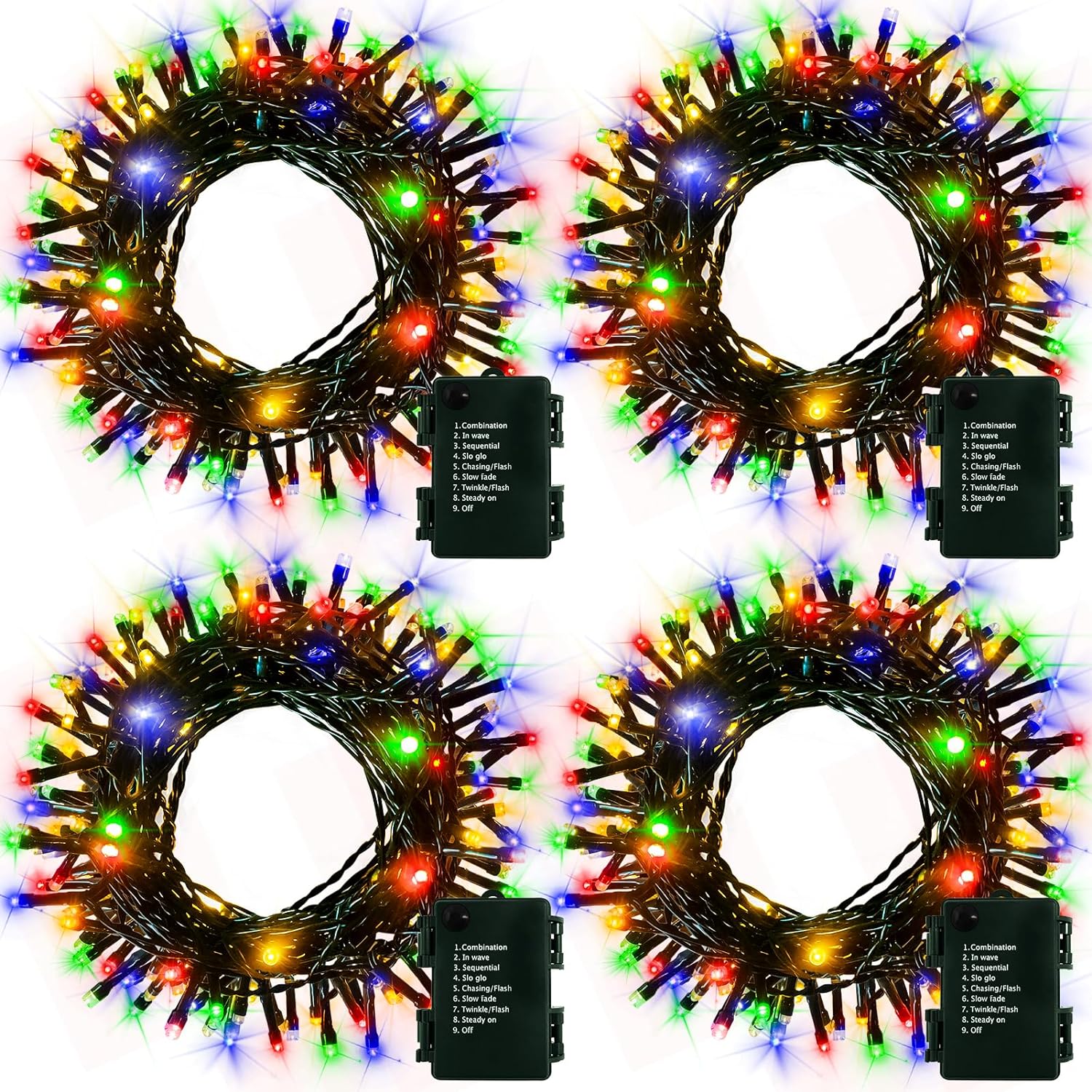 4PACK Battery Christmas String Lights, Special Christmas Lights Battery for 16.5...