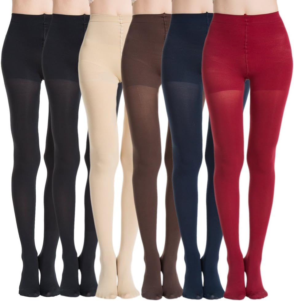 MANZI Run Resistant Control Top Panty Hose, Special Opaque Tights, Innovative Ti...