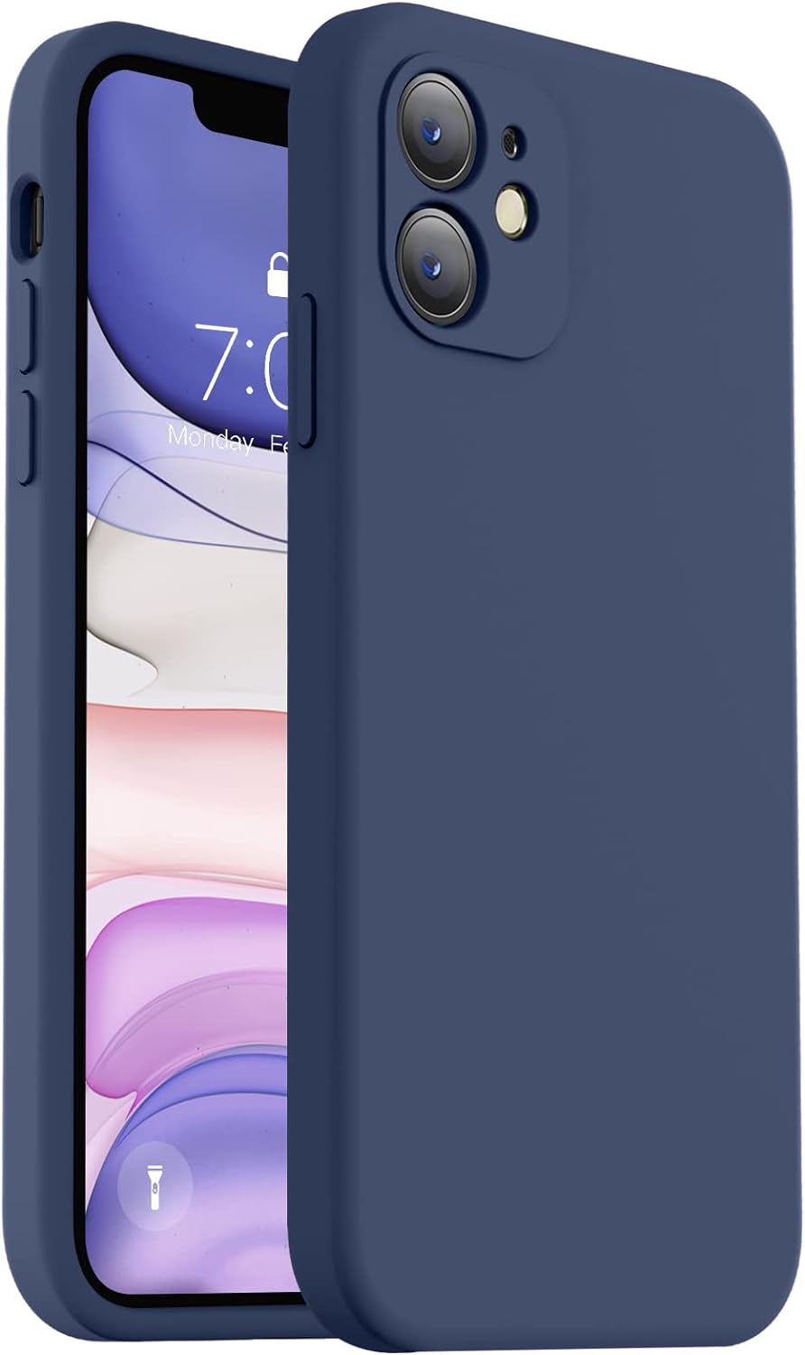 Vooii Compatible with iPhone 11 Case, Upgraded Liquid Silicone with [Flat Edges]...