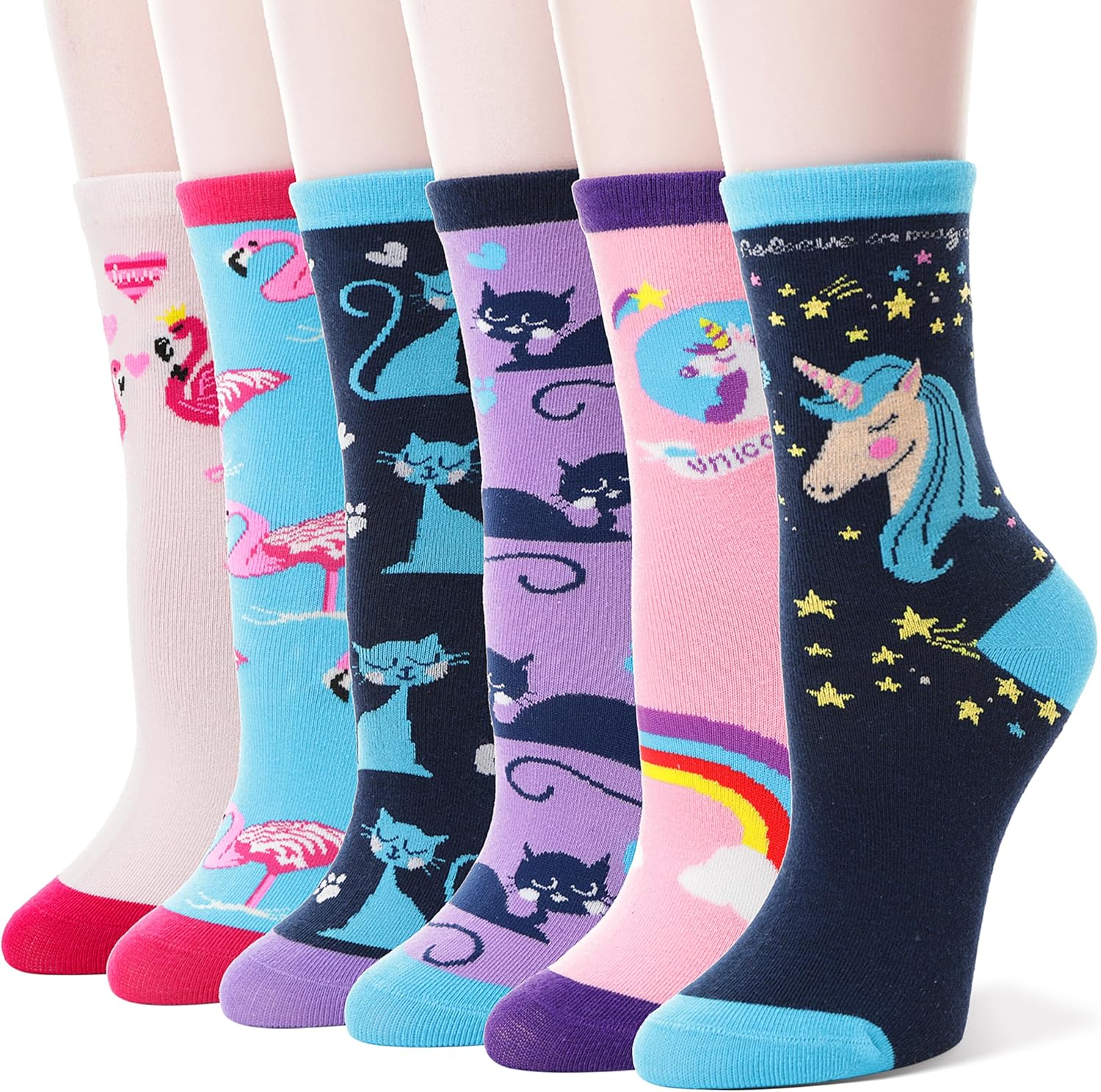 Girls Cotton Socks, Special Soft Cotton Socks with Cute Animal Pattern, Innovati...