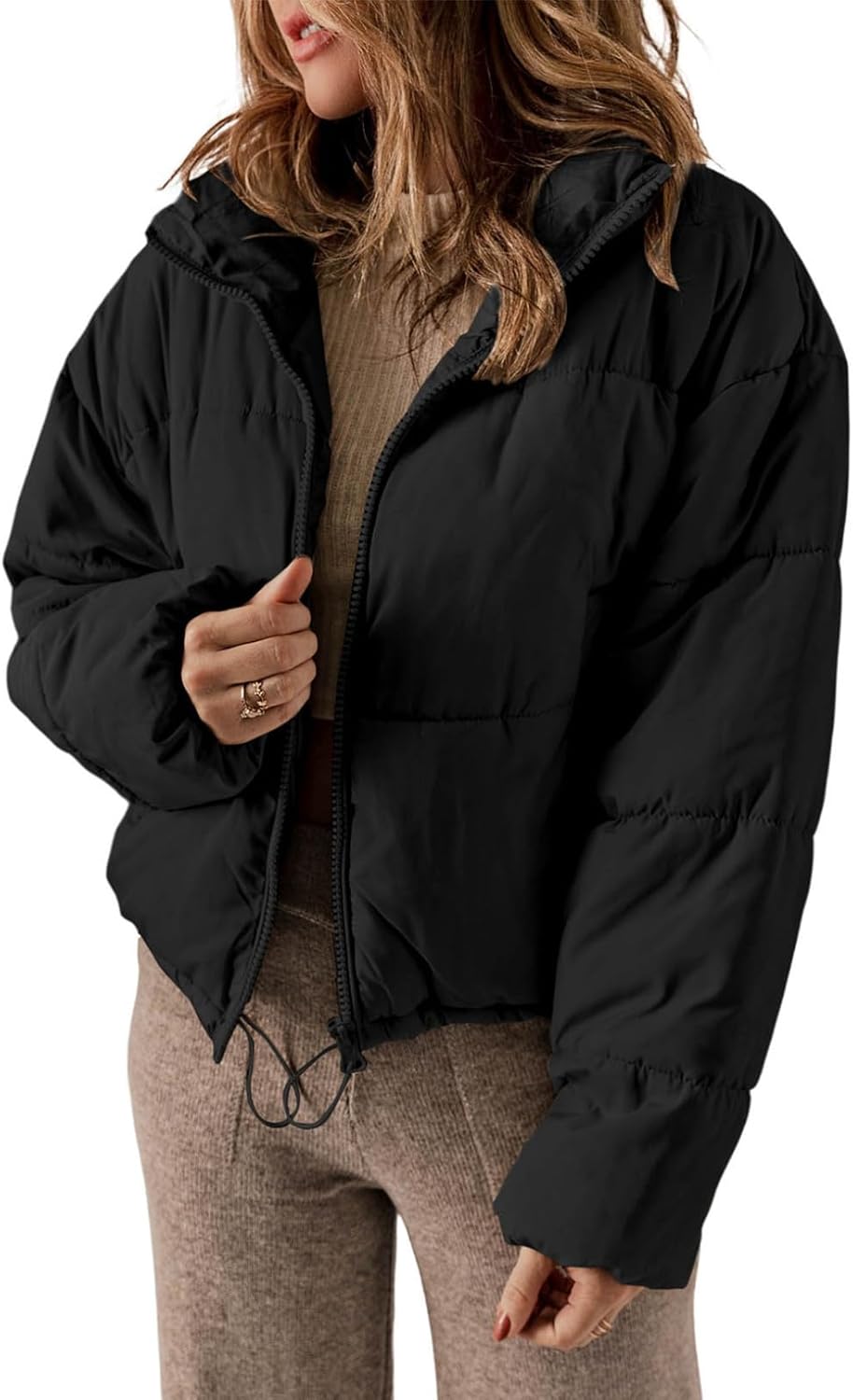 Dokotoo Womens Winter Quilted Jackets, Special Long Sleeve Full Zip Puffer Jacke...