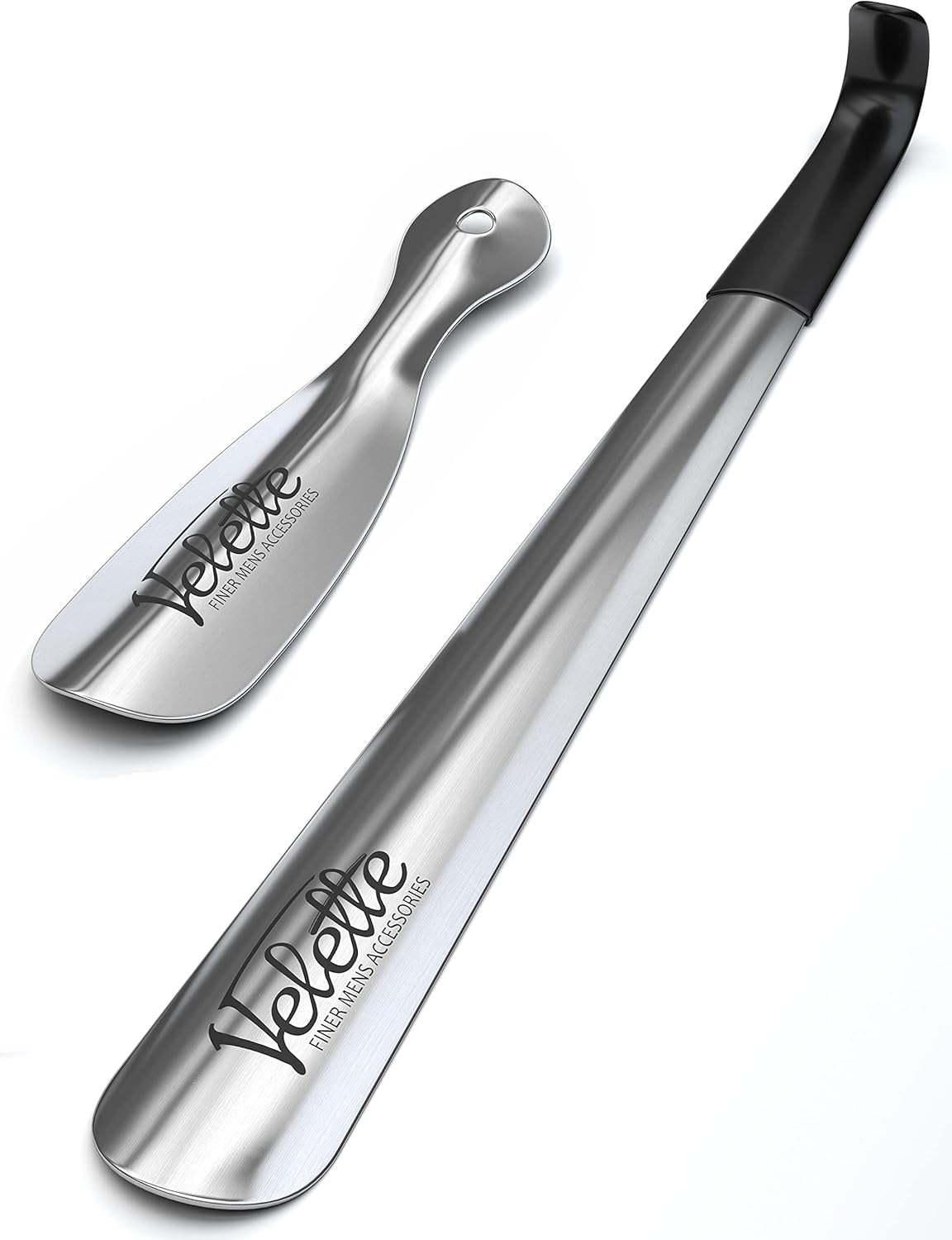 Velette 16.5" Long Shoe Horn Long Shoe Handle for Boots, 7.5" Travel Shoe Helper...