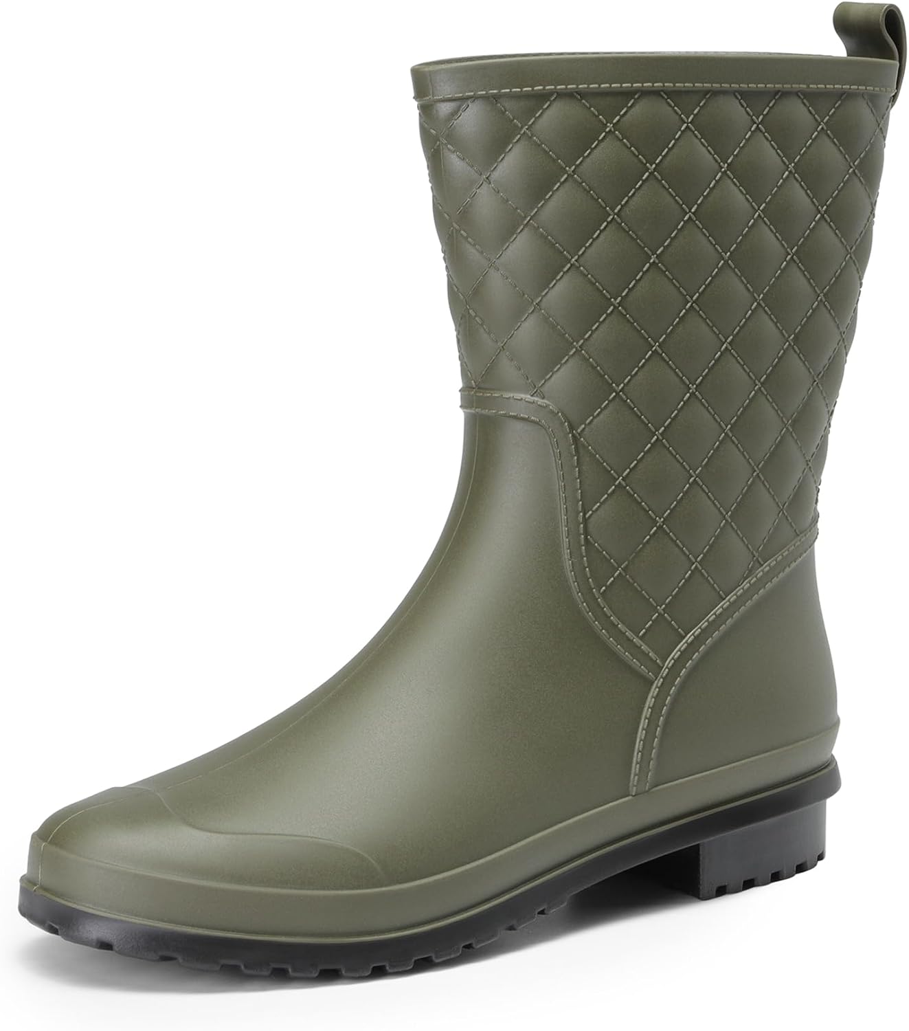 DREAM PAIRS Wellies Women Mid Calf Wellington Boots Ladies Garden Boots Waterpro...