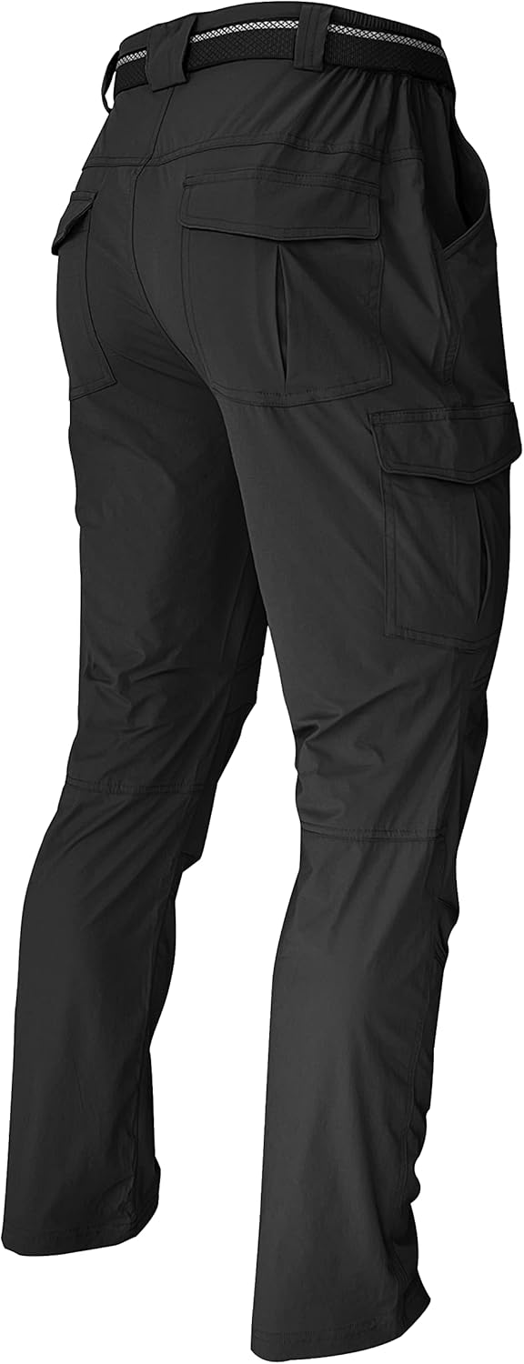 WENRONSTA Men's Hiking Work Cargo Pants Quick-Dry Lightweight Waterproof 6 Pocke...