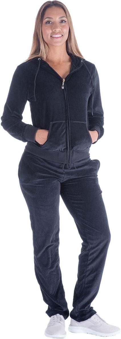 Facitisu Tracksuit for Women Set 2 Piece Joggers Velour Jogging Sweat Outfits Ho...