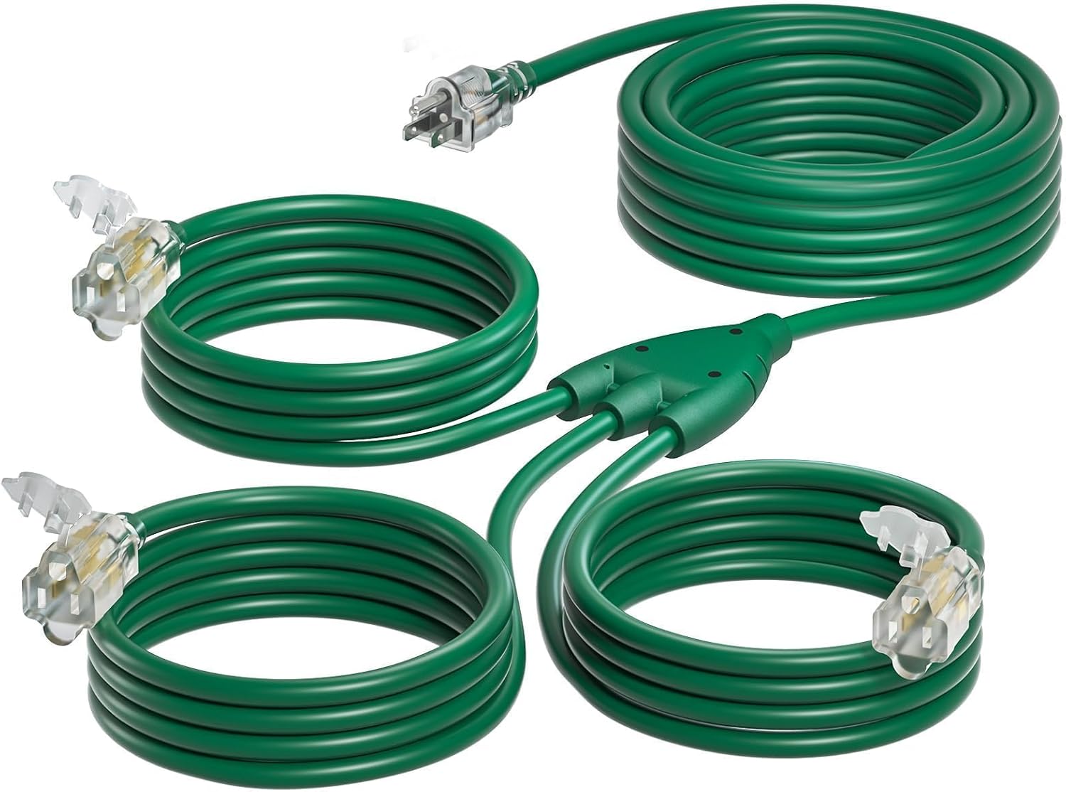 addlon 27FT Christmas Outdoor Extension Cord with Multiple Outlets, 16/3 SJTW We...