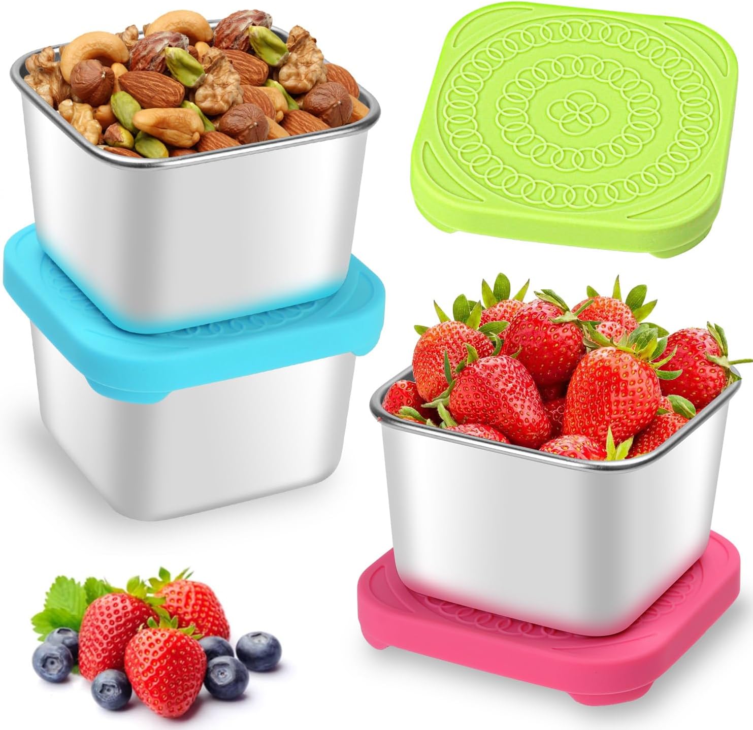 3Pcs Small Food Containers, Special Leakproof Food Storage Containers, Innovativ...