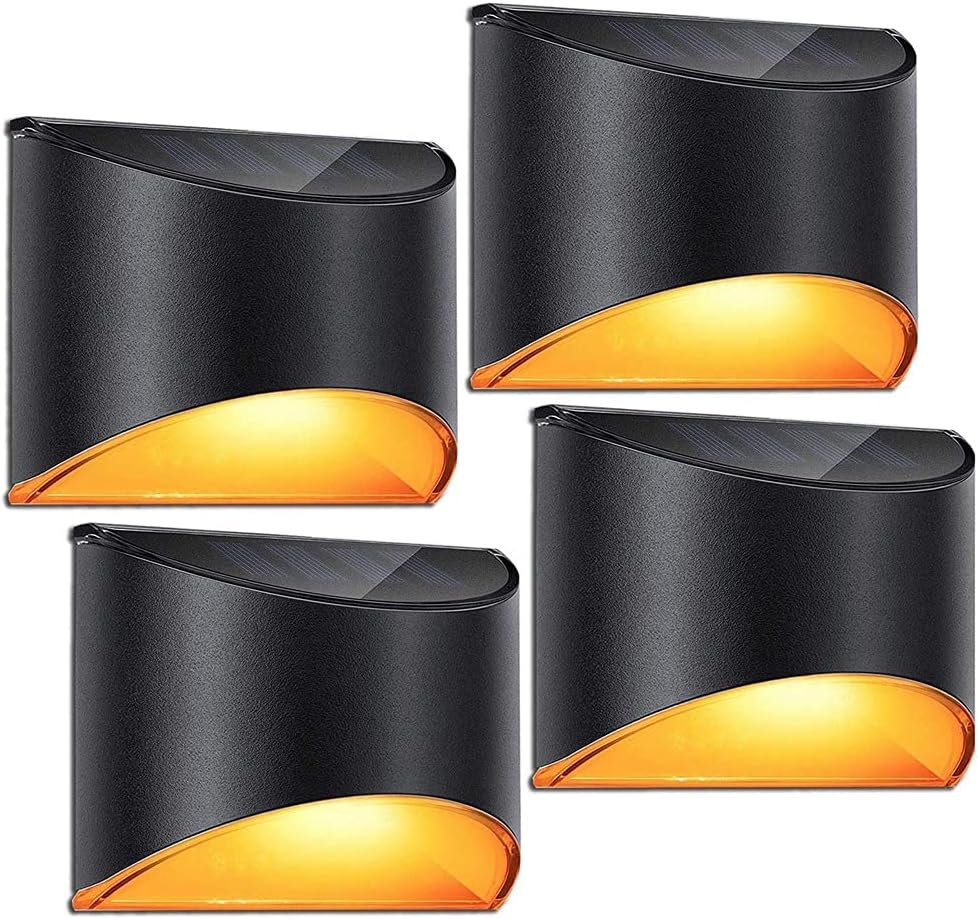 LeiDrail Solar Fence Lights, Special Outdoor Wall Lights With Waterproof Step Li...