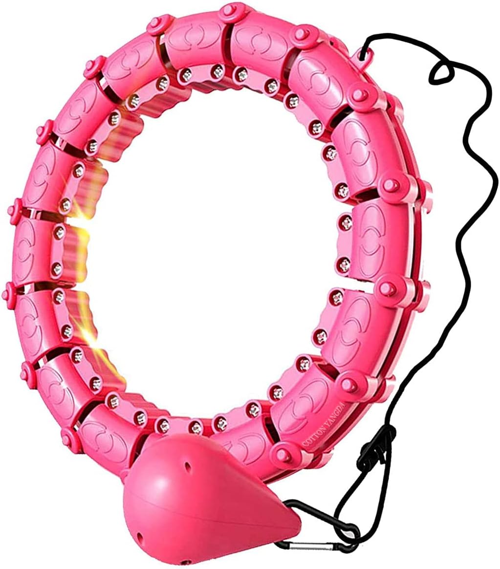 Weighted Smart Hula Ring Hoops, Weighted Hula Hoop With Auto-Spinning With slide...