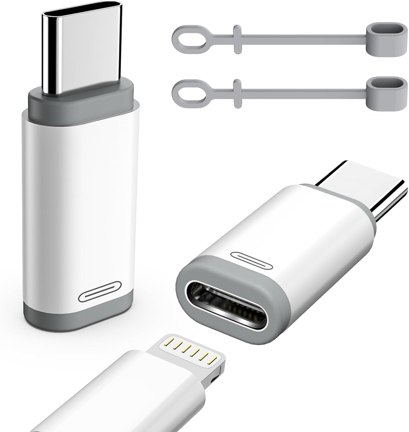 TiMOVO Adapter for Lightning Female to USB C Male Adapter, 2 Pack USB-C to Light...
