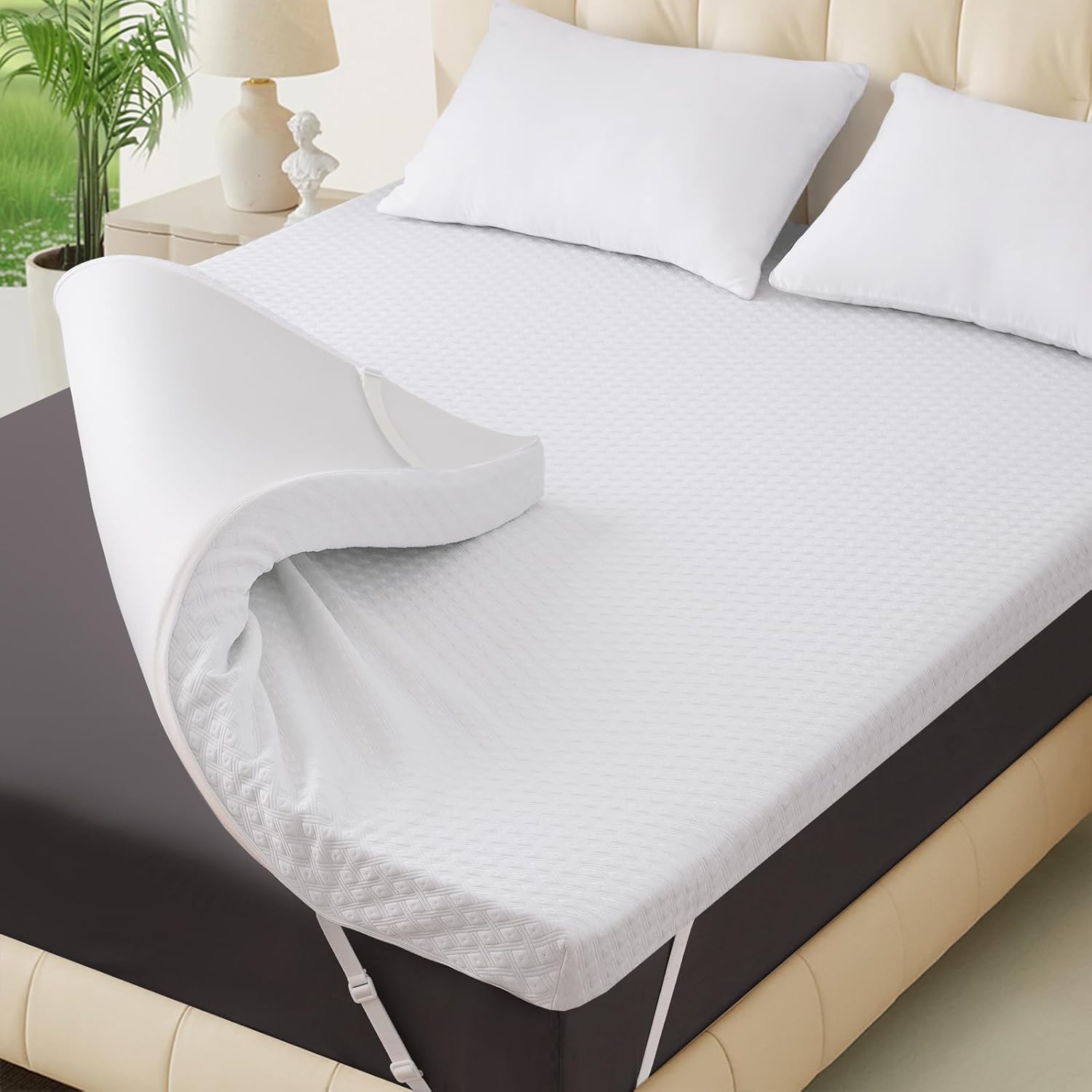 RISAR Memory Foam Mattress Topper, Special Queen Size Bed Topper, Innovative 3"...