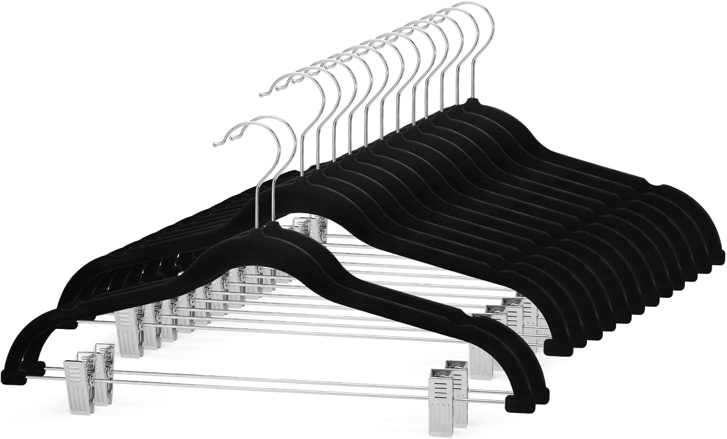 Cozymood Velvet Skirt Hangers 24 Packs Velvet Hangers with Clips Ultra Thin Non...