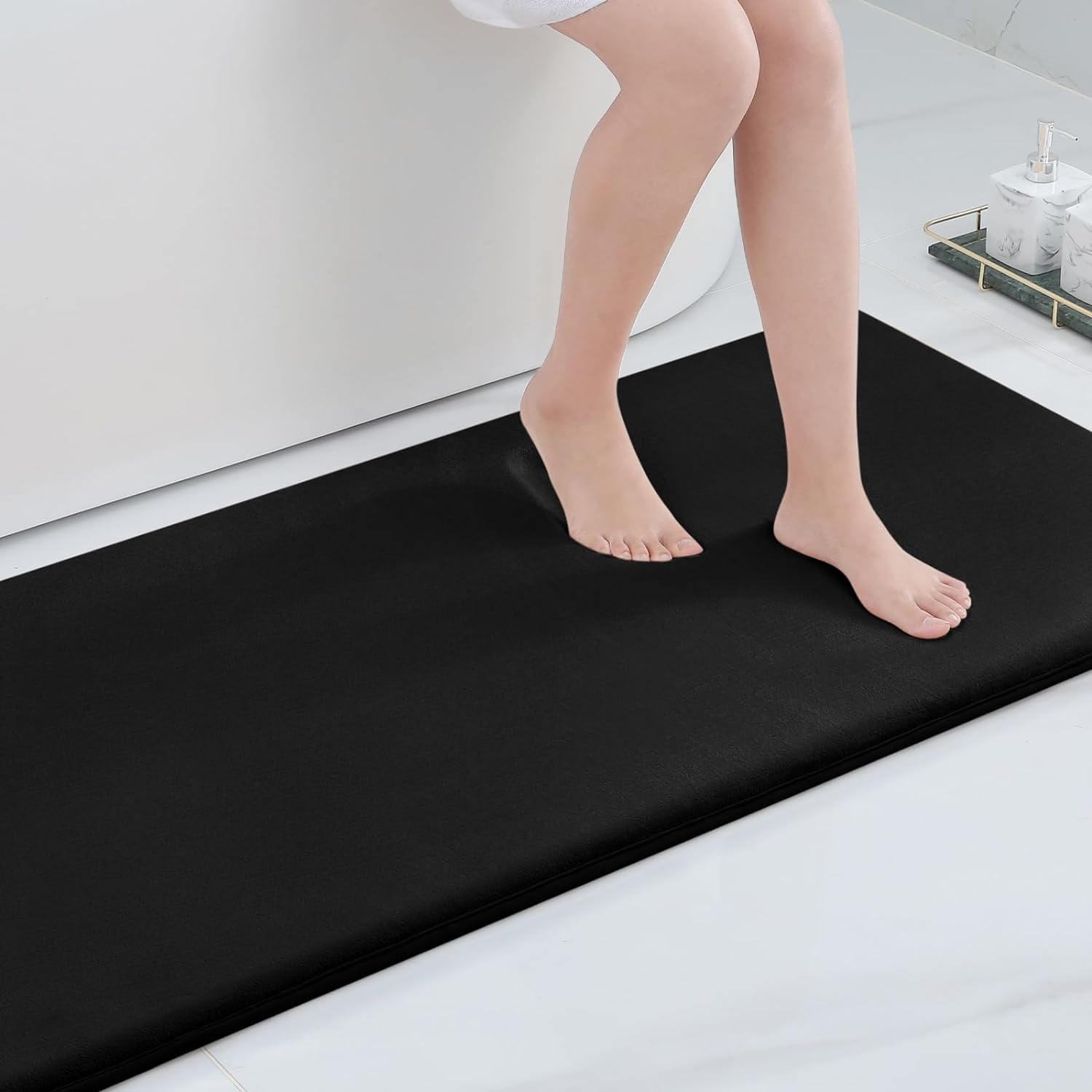 Smiry Memory Foam Bath Mat, Special Extra Soft Bath Rug for Absorbent Bathroom,...