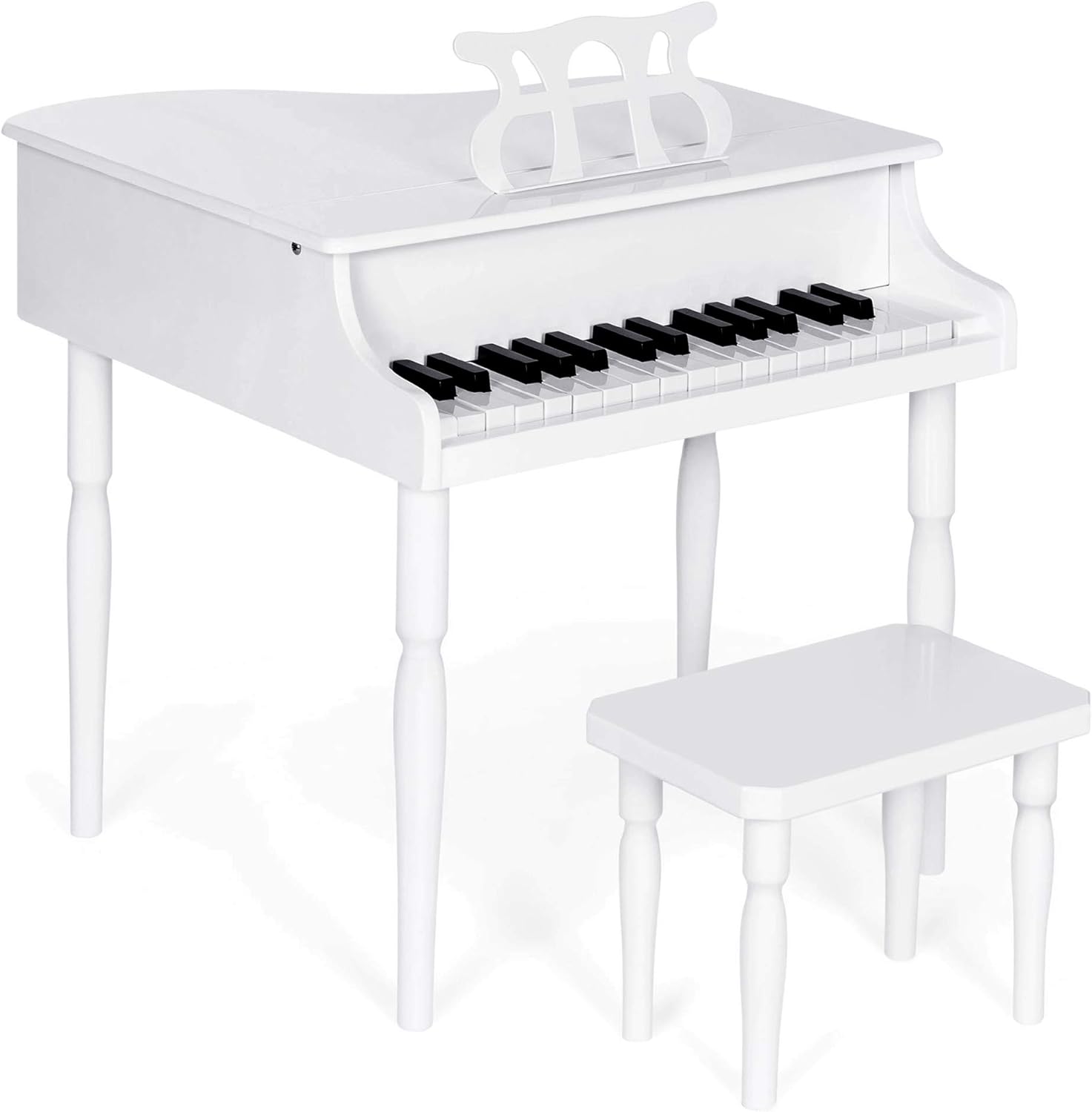 Choice Products Kids Classic Wooden 30-Key Mini Grand Piano, Special Musical Ins...