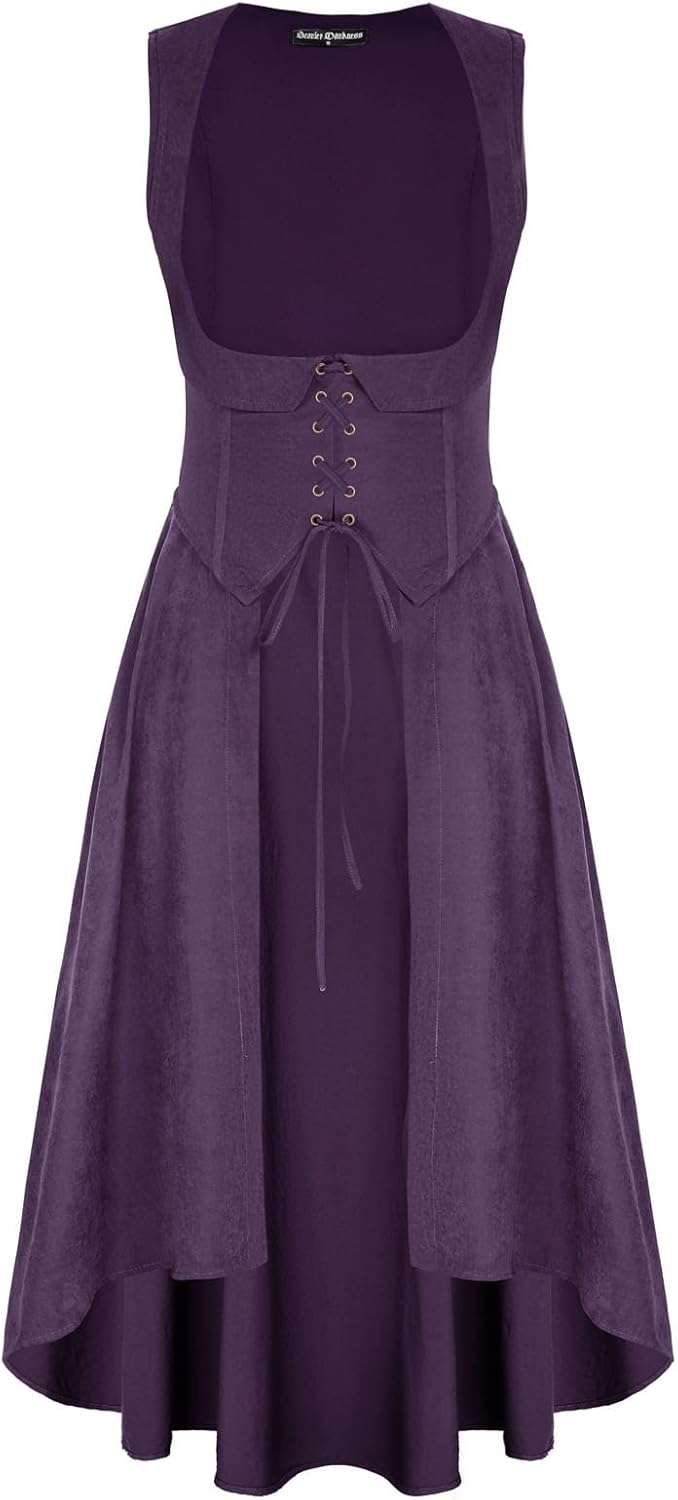 Scarlet Darkness Women Renaissance Costume, Special Underbust Pirate Peasant Dre...