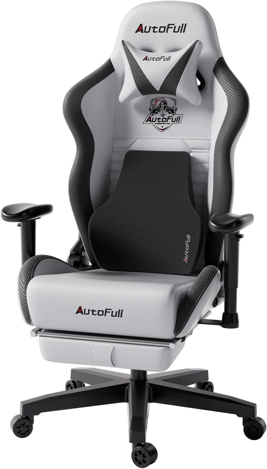 AutoFull Gaming Chair PC Chair with Ergonomics Lumbar Support, Racing Style PU L...