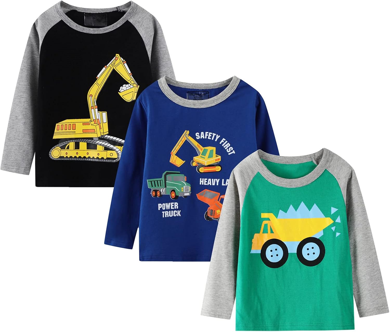 Boys Long Sleeve T-Shirt Cotton Casual Winter Crewneck Basic Active Tops Tee Tun...