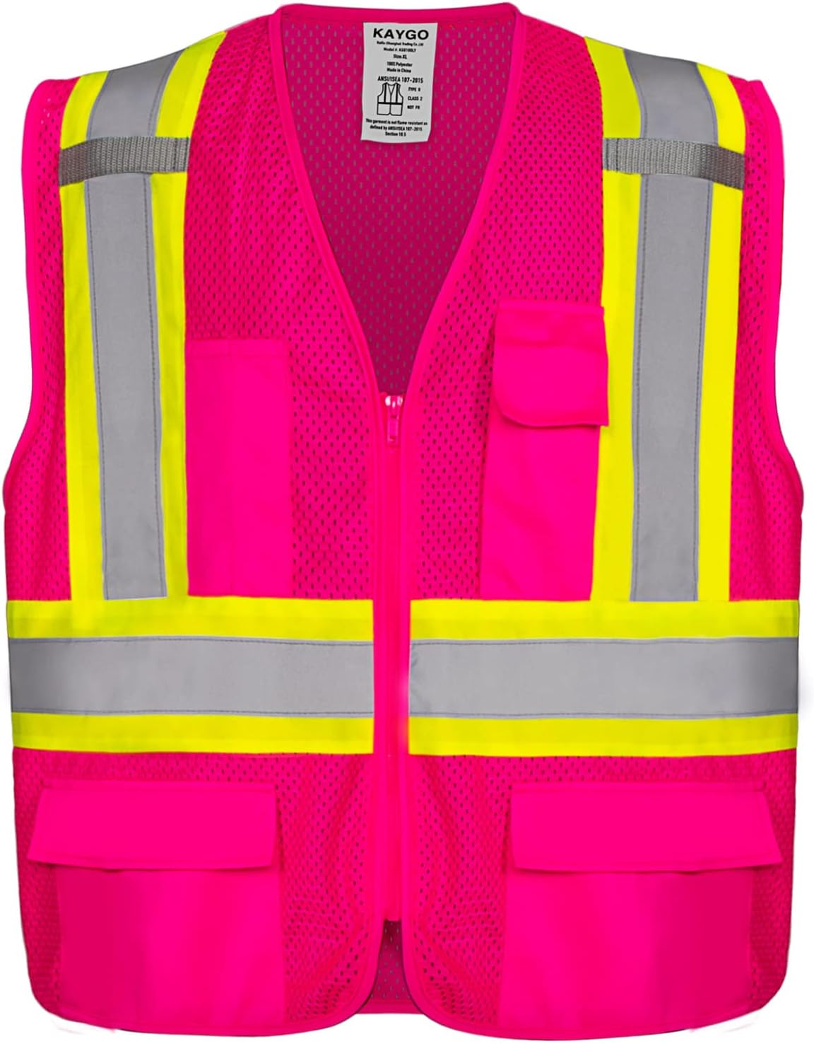 KAYGO High Visibility Safety Vests KG0100, Safety Vests Reflective with Pockets...