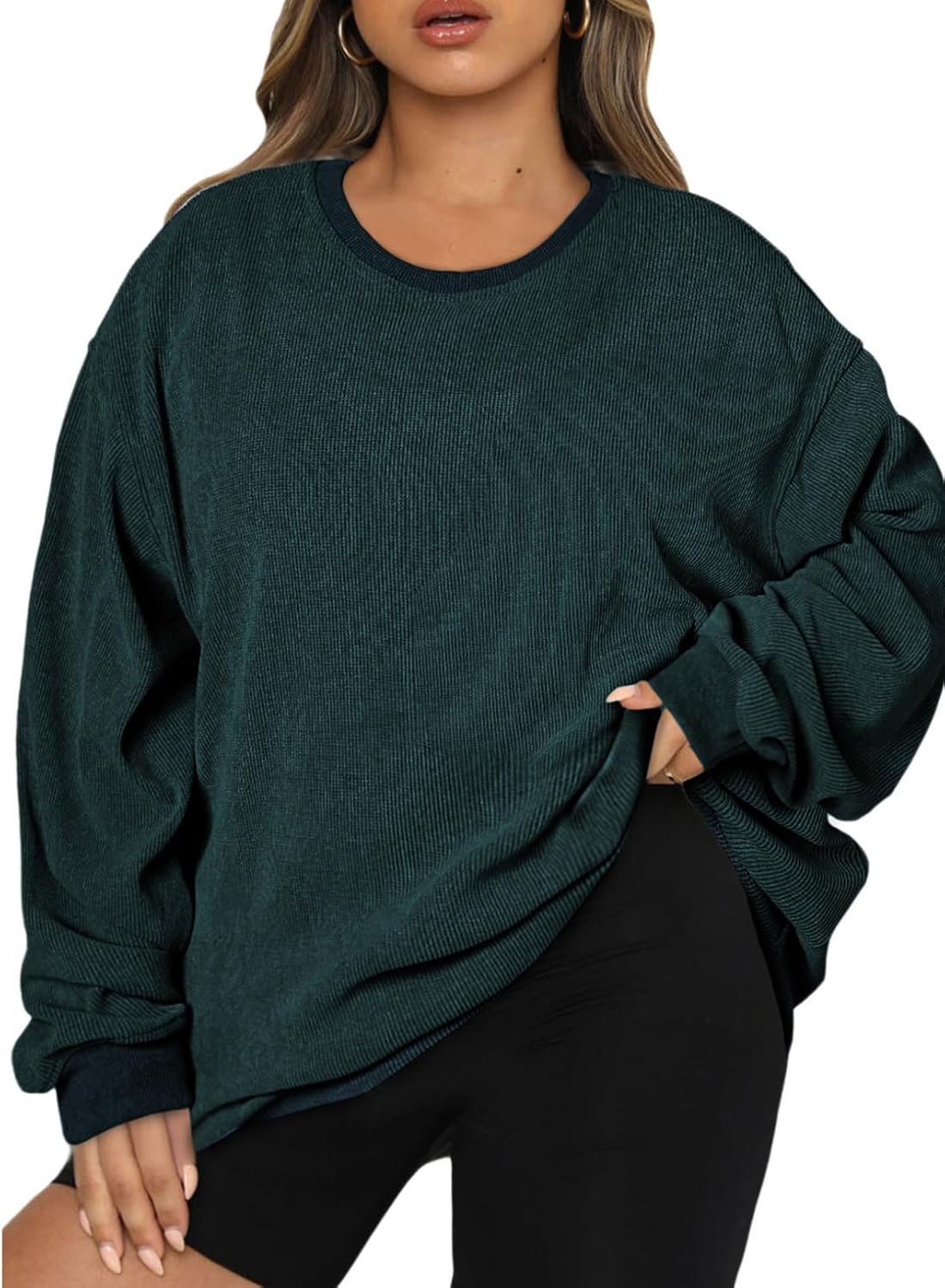 Special Eytino Plus Size Sweatshirts, Affordable Long Sleeve Crew Neck Casual To...