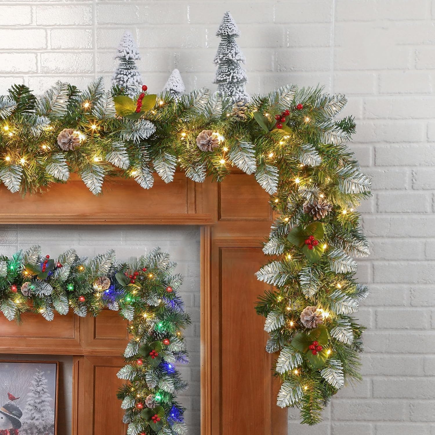 SHareconn 2Pcs 9FT(270 cm), Special Pre-Lit Artificial Christmas Garland, Unique...