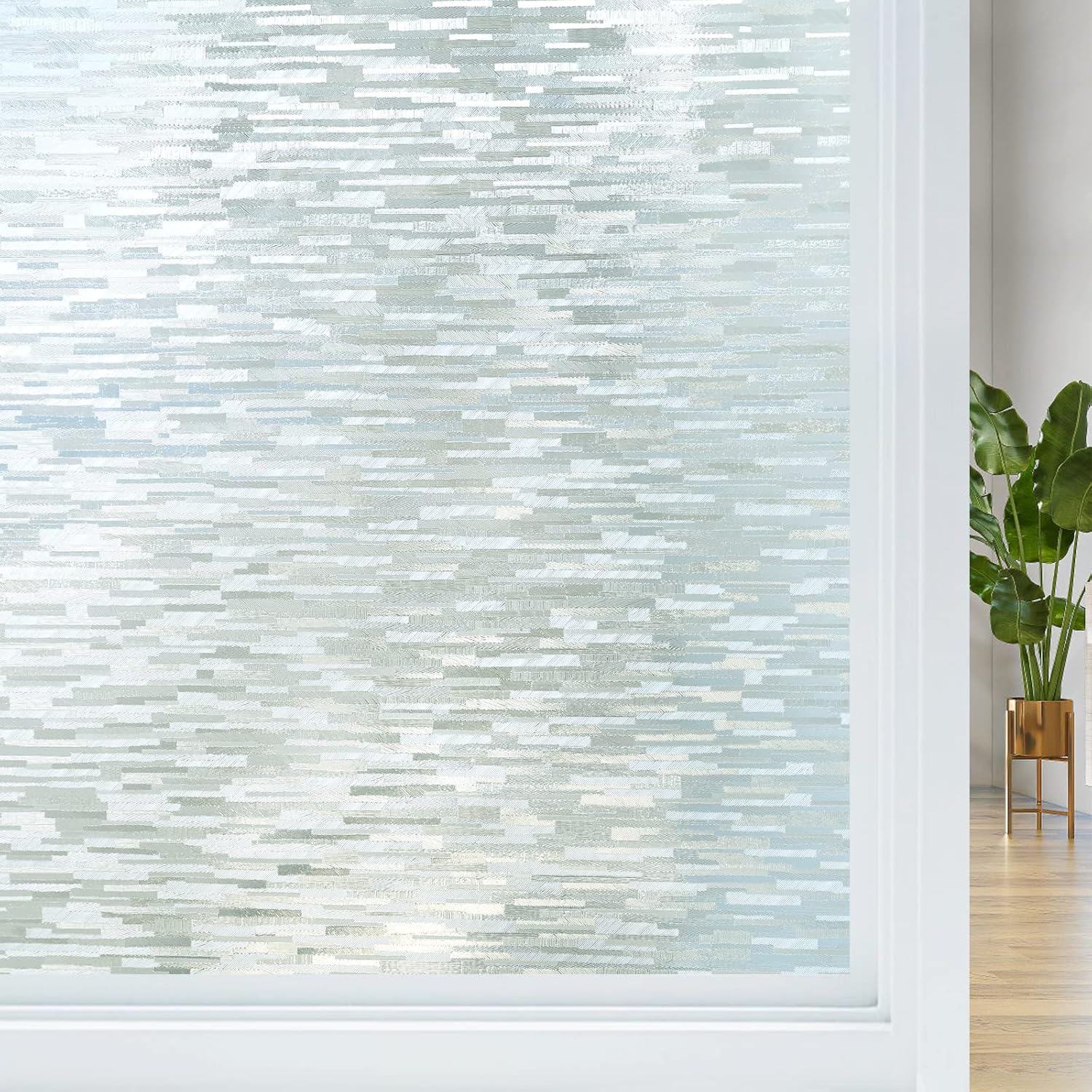 Haton Window Privacy Film, Frosted Glass Window Film, Static Cling UV Blocking R...
