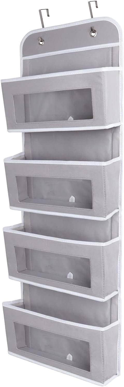 ManGotree Over Door Storage Organizer, Special Hanging Wardrobe Storage with 4 P...