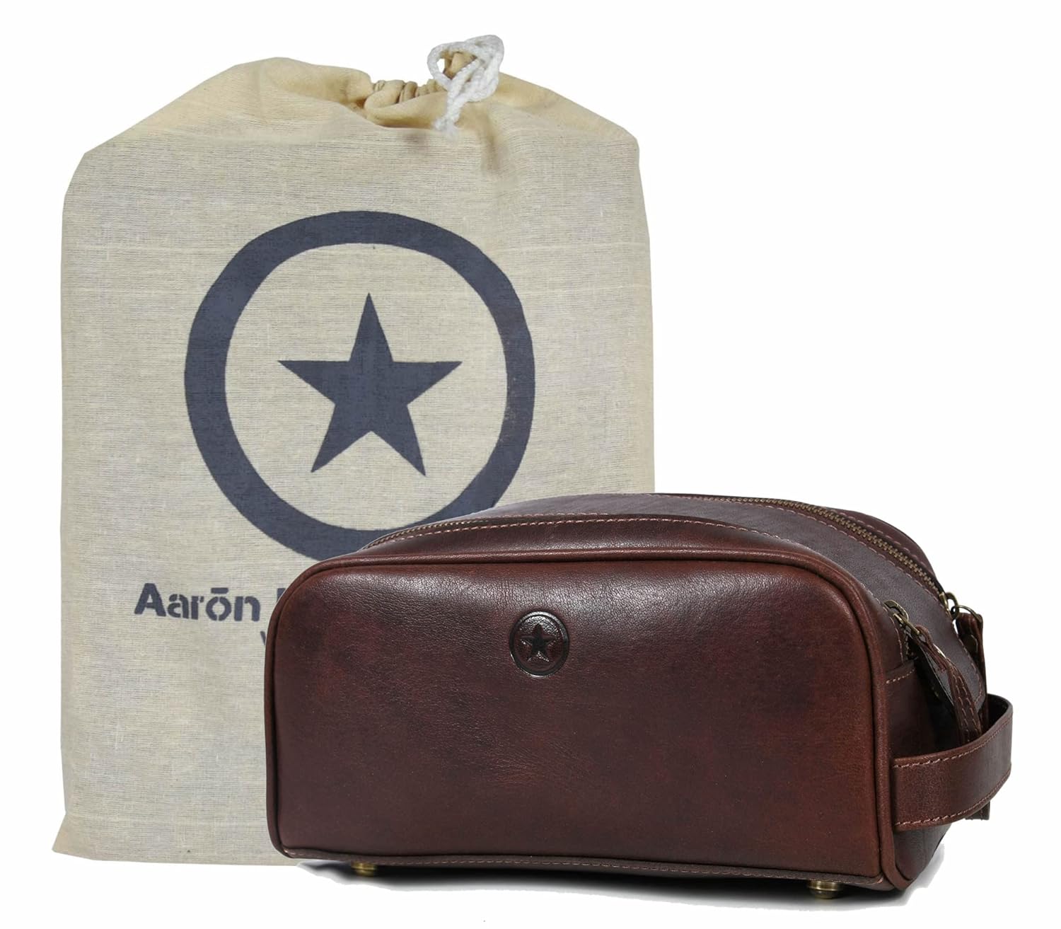 Leather Toiletry Travel Pouch Leather Waterproof Dopp Kit By Aaron Leather Goods...