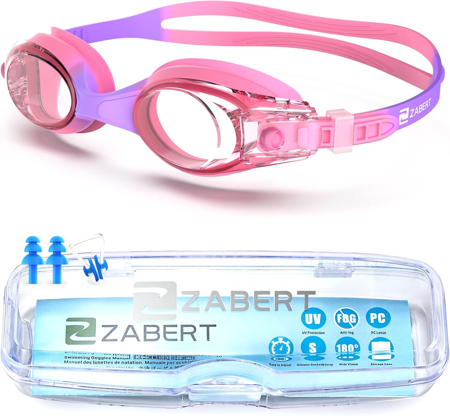 ZABERT K1 Kids Swimming Goggles, Affordable Swimming Goggles for Age 3-12, Speci...