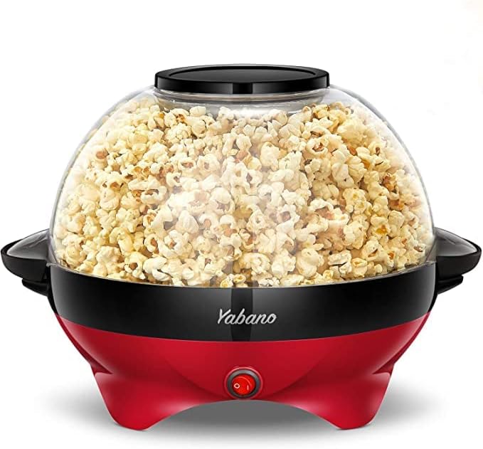 Popcorn Machine, Unique 6-Quart Popcorn Popper Maker, Special Nonstick Plate, In...