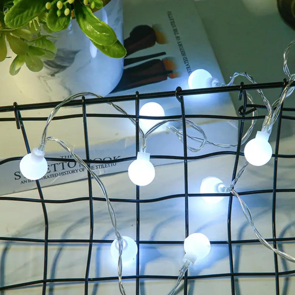 FANSIR Globe String Lights Waterproof, 10M/33ft 100 LED Plug in Fairy Lights, 8...