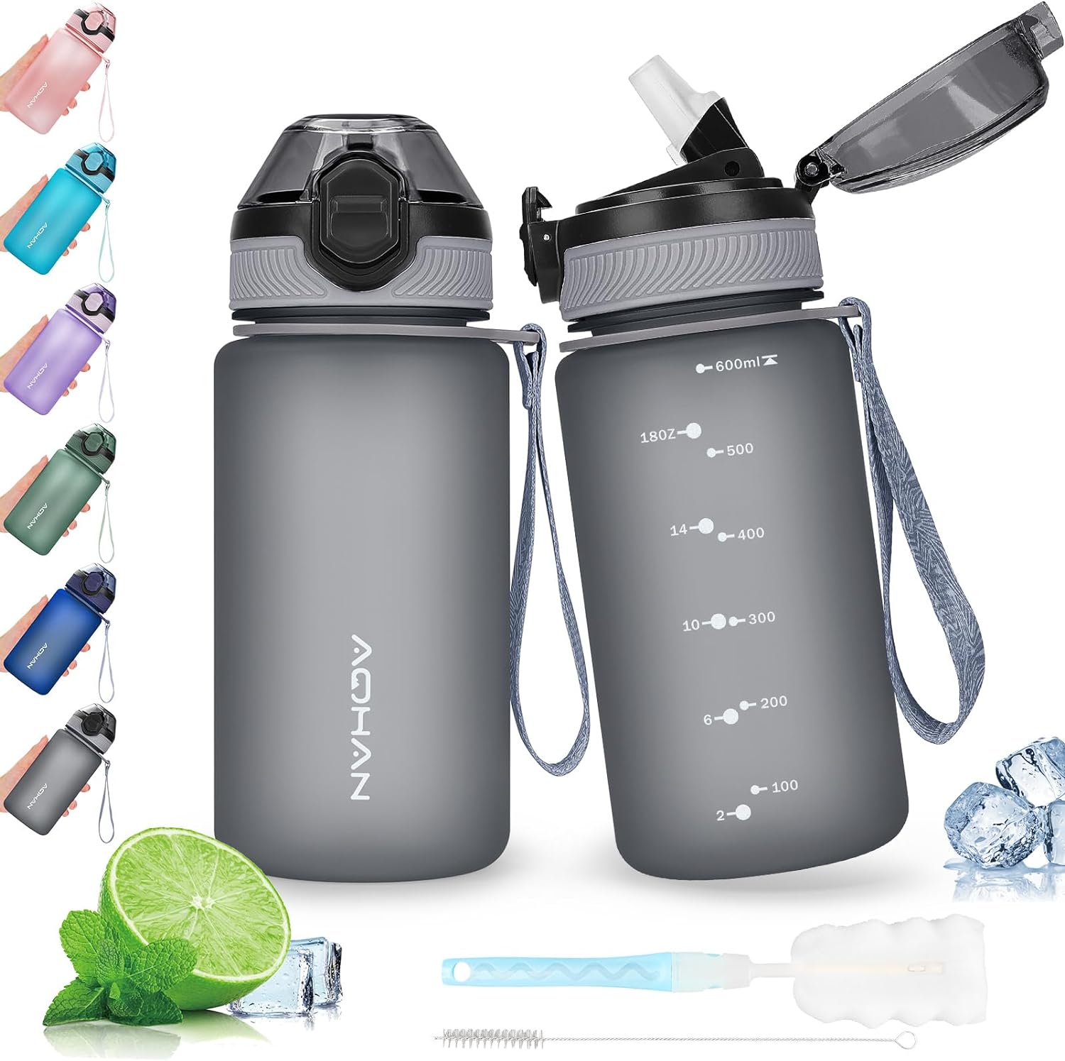 AOHAN Water Bottle, Special Drinking Bottle with Leak Proof Flip Top Lid, Innova...