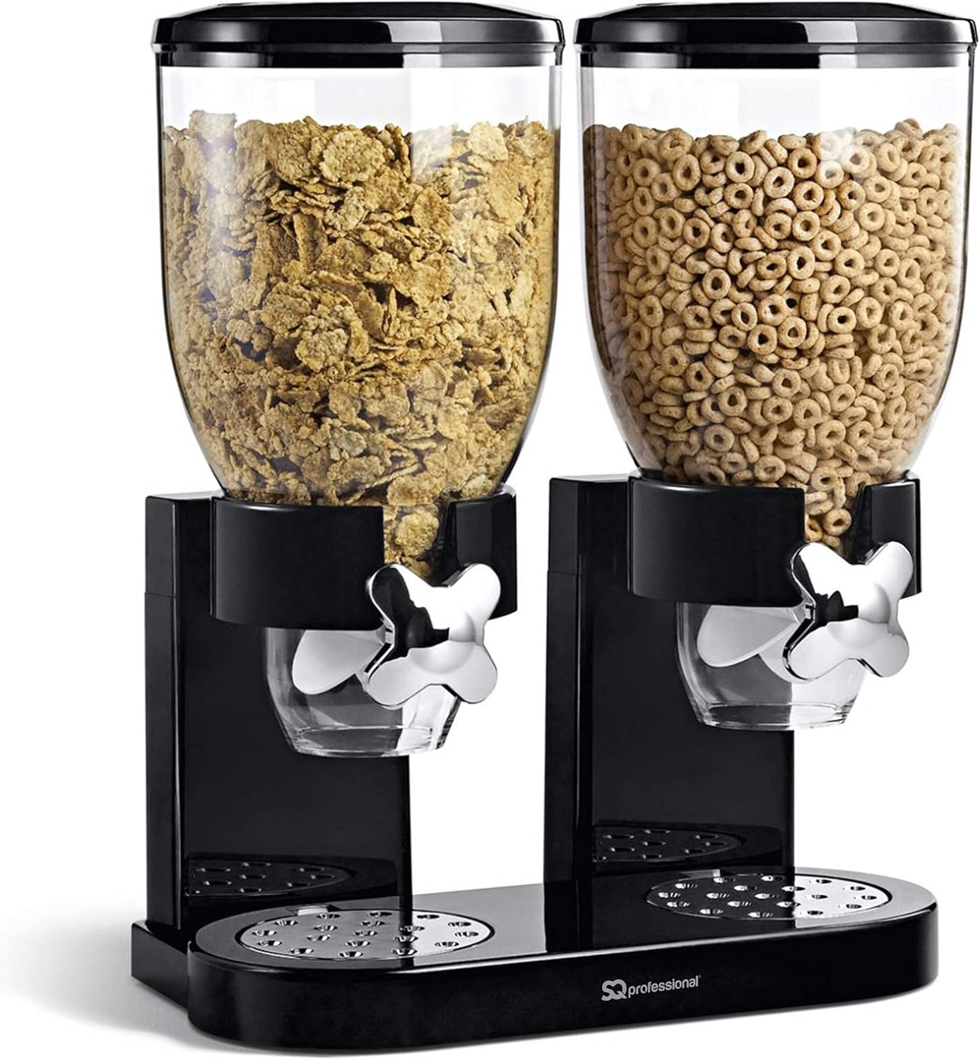 SQ Professional Double Cereal Dispensers -Dry Food Double Canisters With Stand K...