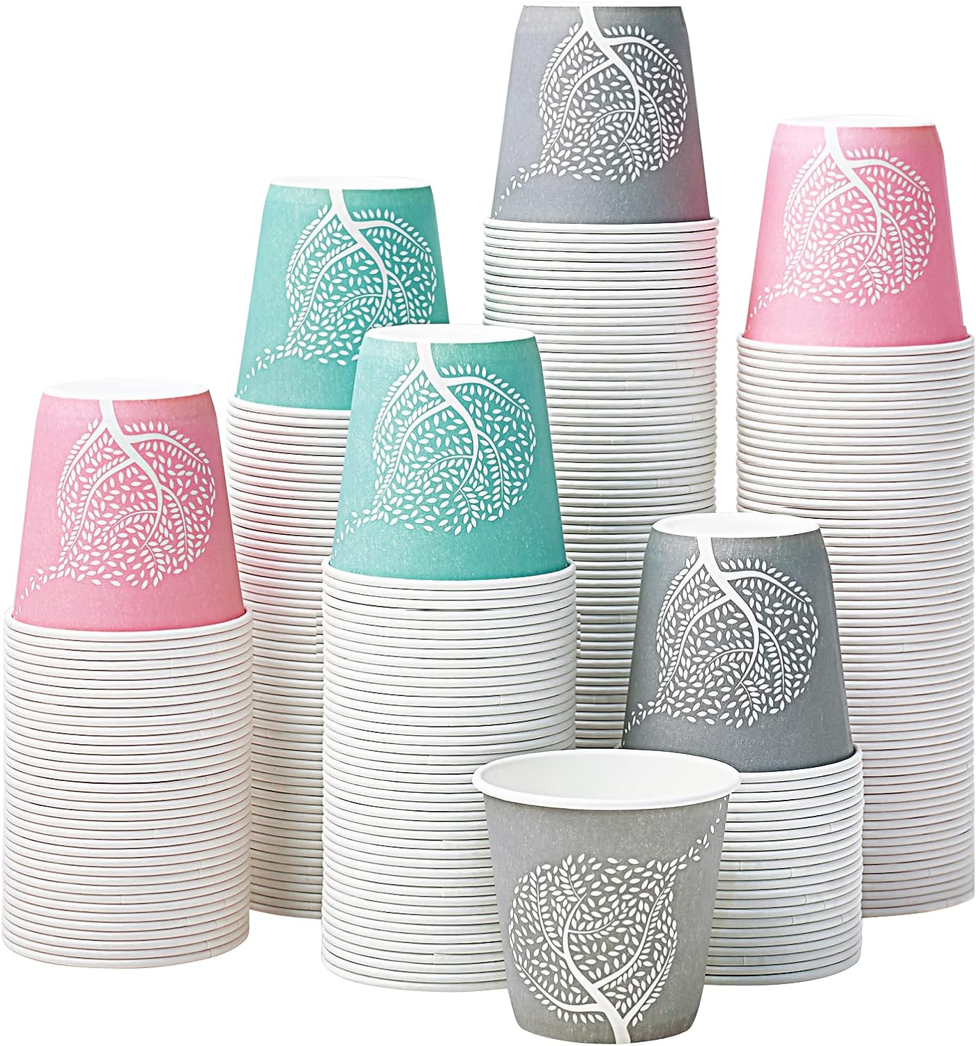 LITOPAK 300 Pack 3 oz Disposable Bathroom Cups, Colorful Disposable Mouthwash Cu...