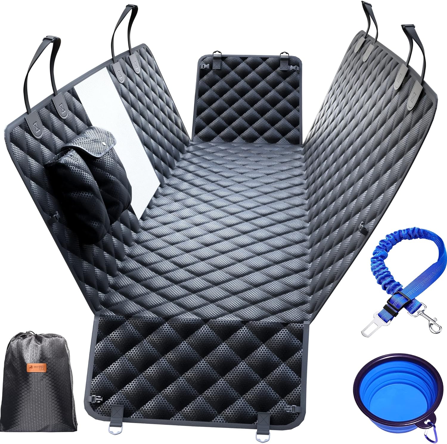 PETPROVED Dog Car Seat Cover for Dogs Hammock for Car Dog Car Seat Covers for Ca...