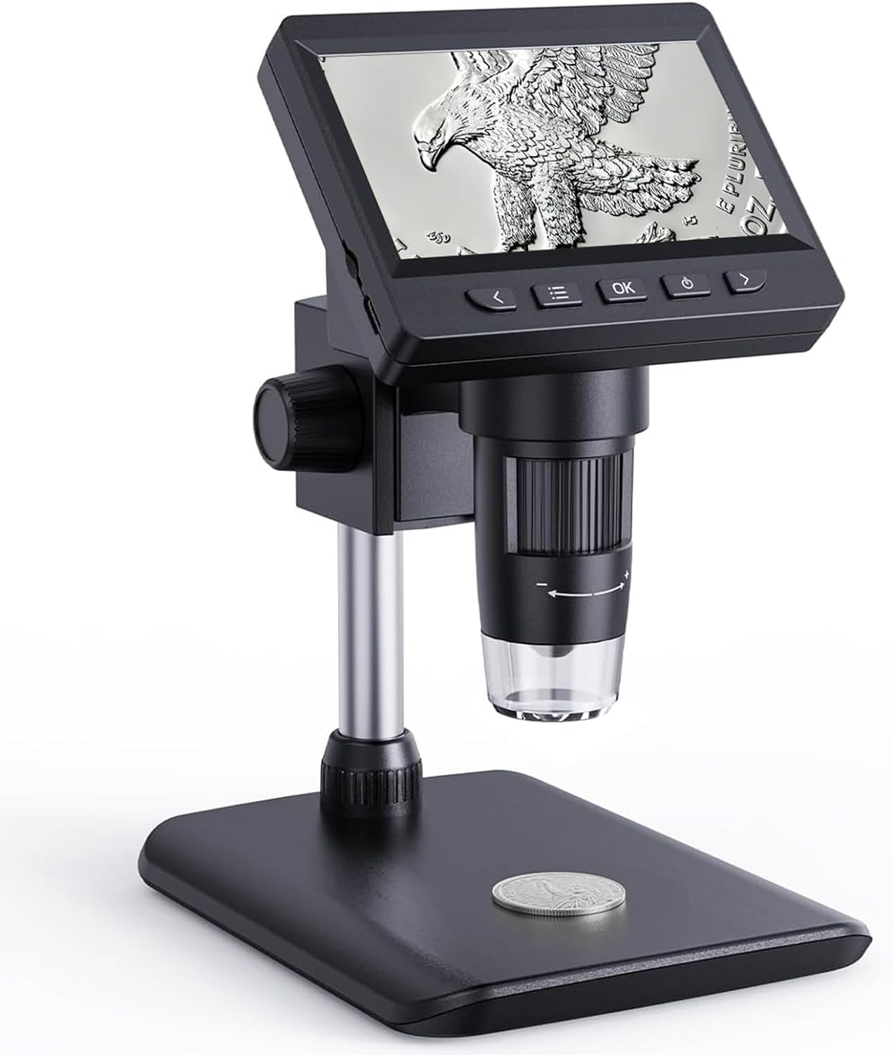 Coin Microscope-LCD Digital Microscope 500X, 1080P Coin Magnifier for Error Coin...